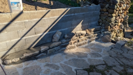 Driveway: East wall: Good start